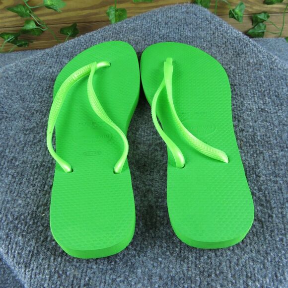 Havaianas Men's Slim Lime Flip Flop Green Synthetic Size 9M Gently Used 2025 - Picture 4 of 6
